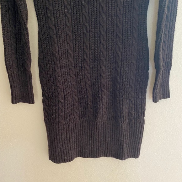 ⬇️PRICE DROP⬇️ Market & Spruce XS Brown Cable Sweater Dress EUC - Picture 5 of 5
